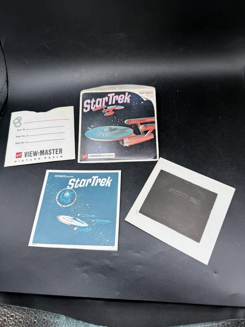 VTG GAF 1968 B499 Star Trek ViewMaster The Omega Glory 3 Reels 21 Pics w/Book VG